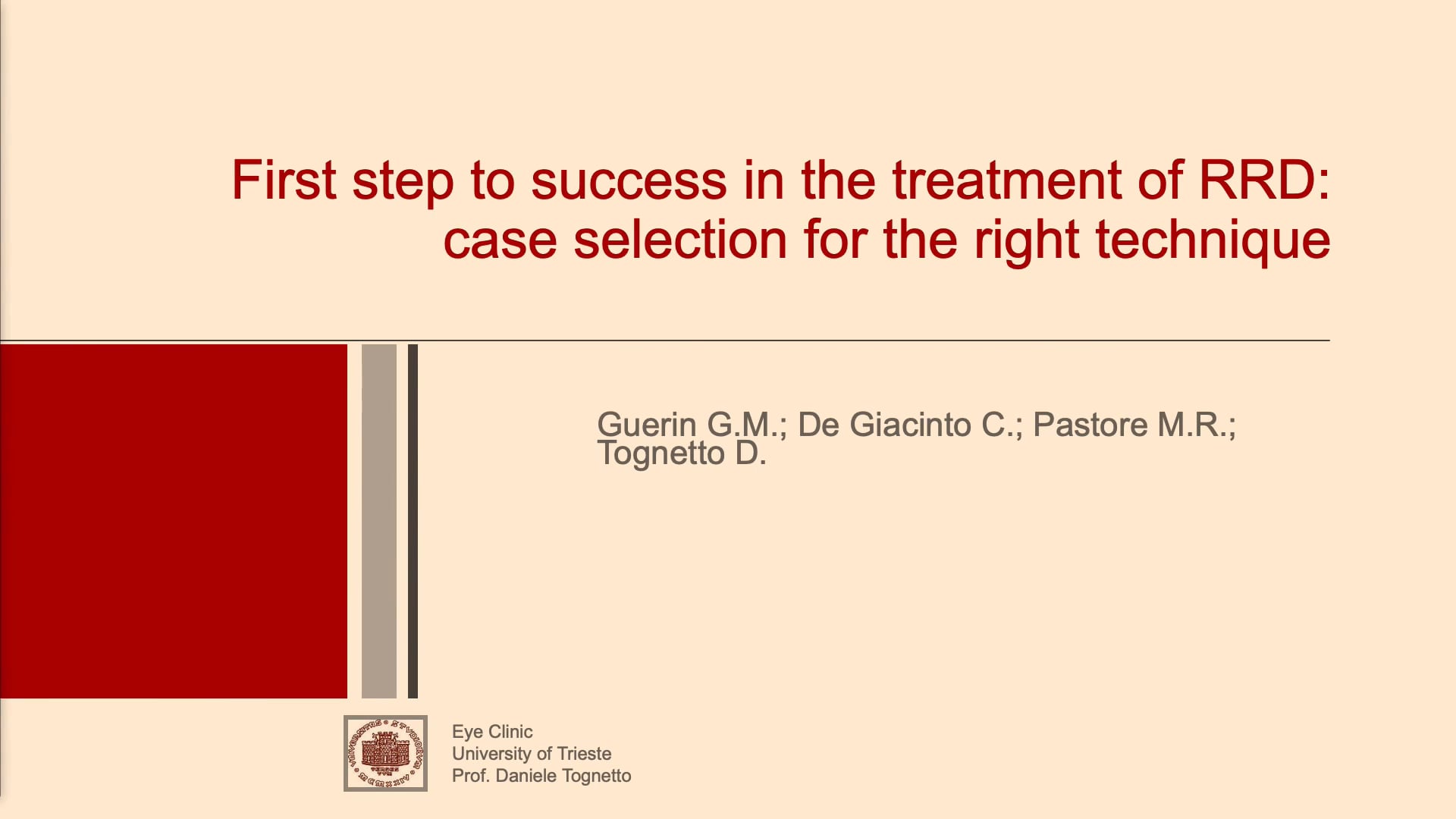 First Step To Success In The Treatment Of RRD: Case Selection For The Right Technique